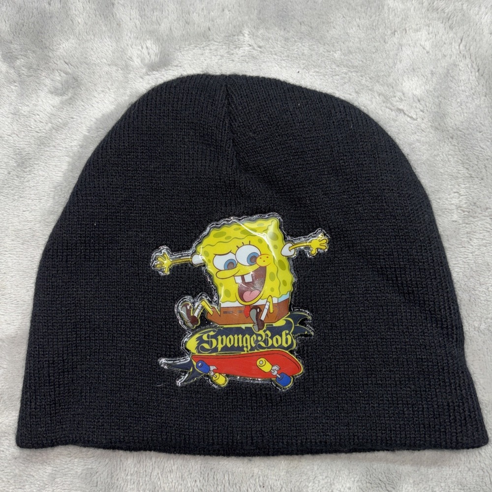 Y2K Nickelodeon SpongeBob SquarePants beanie skateboarding 2009‎